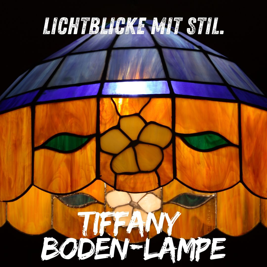 Tiffany-Bleiglas-Boden-Lampe-Leuchte