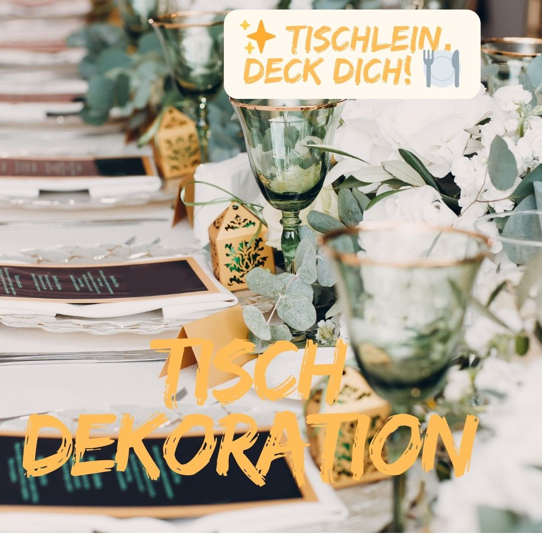 Deko-Tisch-Tafel-Dekoration
