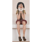 Clayre & Eef 6PR0149 Dekoration Figur Pinocchio sitzend ca. 13 x 8,5 x 29 cm