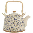Clayre & Eef 6CETE0011 Teekanne Blaue Blumen ca....