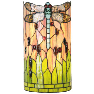 Tiffany Wandlampe Lampe Libelle ca. Ø 18 cm Clayre & Eef 5LL-9292   E14/max 2*40W