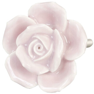 Clayre & Eef - Türknopf Möbelknopf Blumenform Rosa - ca. 4,5 cm