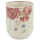 Clayre & Eef 6CEMU0020 Becher Tasse ohne Henkel große rote Blumen ca. Ø 6,5 x 8 cm