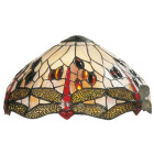 LumiLamp - Tiffany Lampe Lampenschirm Glasschirm Libellen...