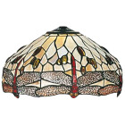 LumiLamp - Tiffany Lampe Lampenschirm Glasschirm Libellen...