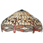 LumiLamp - Tiffany Lampe Lampenschirm Glasschirm Libellen...