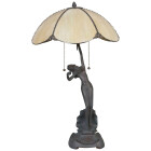LumiLamp - Tiffany Stehlampe Tischlampe Frau 2x E27 Max....