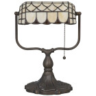 LumiLamp - Tiffany Stehlampe Tischlampe weiß E27...