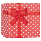 Geschenkbox Geschenkkiste Karton Schachtel rot Punkte...