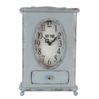 Uhr Tischuhr Standuhr grau 20 x 12 x 31 cm Clayre & Eef 6KL0397