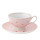 Kaffeetasse Tasse mit Untertasse rosa 0,12 L Clayre & Eef 6CE0651
