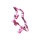 XXL RIESEN Ausstecher Einhorn Magic Punky Funky Edelstahl pink umrandet ca 16 cm