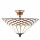Tiffany Hängelampe Deckenlampe  weiß Ø 40 x 24 cm Clayre & Eef  5LL-5890