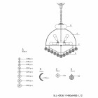 LumiLamp - Kronleuchter Lüster 55-180 x 5LL-CR36 -...