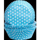 Muffin Cupkake Pünktchen weiss auf Blau
