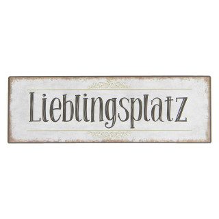 Textschild "Lieblingsplatz" 30 x 10 x 0,5 cm Clayre & Eef 6Y2808