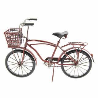 Modell Fahrrad Damenrad rot mit Lenkradkörbchen 32 x 20 x 12 cm Clayre & Eef JJFI0002