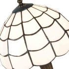 Tischlampe Calla weiß im Tiffany-Stil Ø 25 x 43 cm Lumilamp 5LL-5936  E27/max 1*40W