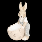 6TE0261 Osterhase Hase mit Osterei 30*23*48 cm Clayre & Eef