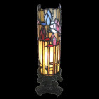 5LL-6010 Tischlampe Tiffany Lichtsäule Bleiglaslampe...