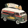 6Y3439 Modellfahrzeug VW Bus Food Truck Pizza  25*14*18 cm Clayre & Eef