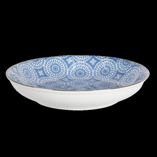 6CEBO0044 Schale Schüssel Bowl Muster blau Ø 20*4 cm Clayre & Eef
