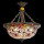 5LL-5976 Tiffany Bleiglaslampe Hängelampe Lampe Hängeleuchte Leuchte Ø 53*60 cm E27/3*60W Lumilamp