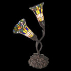 5LL-6028 Tiffany Bleiglaslampe Tischlampe Lampe...