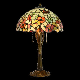 LumiLamp - Tiffany Bleiglaslampe Tischlampe Lampe Tischleuchte Leuchte E27/2 60W -  ca. 40 63 cm