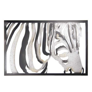 5Y0688 Wanddekoration Wandbild Zebra 85*3*55 cm Clayre & Eef