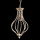6LMP629 Vintage Hängelampe Lampe Hängeleuchte 24*24*46 cm E14/max 1*25W Clayre & Eef
