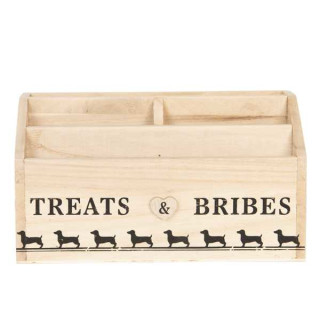 6H1795 Box Behälter Kiste mit Fächern Treats & Bribes 28*12*15 cm Clayre & Eef