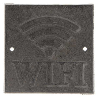 6Y3015 Textschild WiFi 8*8*0.5 cm Clayre & Eef