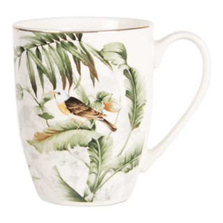 TRBMU Becher Tasse Mug Serie Tropical Bird 12*8*10 cm / 0,36L Clayre & Eef