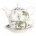 TRBTEFO Tea for one Teekanne mit Tasse Serie Tropical Bird 16*15*14 cm / 0,46L Clayre & Eef