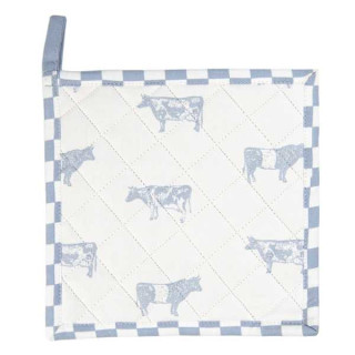 LWC45BL Topflappen Kochlappen Serie Life with Cows 20*20 cm Clayre & Eef