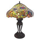 5LL-6055 Tiffany Bleiglaslampe Tischlampe Lampe Leuchte...