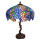 5LL-6070 Tiffany Bleiglaslampe Tischlampe Tischleuchte Lampe Leuchte Baum Ø 43*61 cm E27/max 2*60W Lumilamp