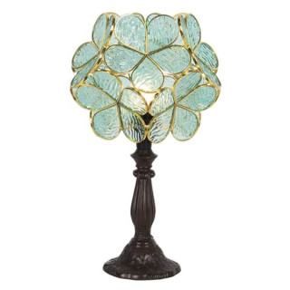 5LL-6066 Tischlampe Tischleuchte Lampe Leuchte Tiffany Bleiglaslampe 21*21*38 cm E14/max 1*25W Lumilamp