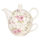 6CE1073 Tea for One Teekanne Teetasse  Blumen Design...