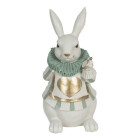 Clayre & Eef - Oster-Deko Osterhase Hase mit Uhr - 17...