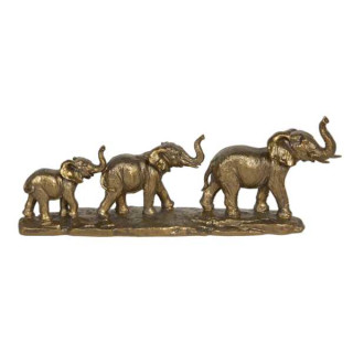 6PR3214 Deko Figur Kolonialstil Elefant Elefantenherde 45*9*17 cm Clayre & Eef