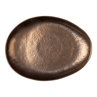 GD831249SL Service Claro Goldplatte Platte Keramik oval 27 x 20 cm