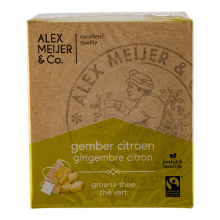 GD75166SL Teepyramide Grüner-Ingwer-Zitronen-Tee 16 x 2 gr. Alex Meijer 