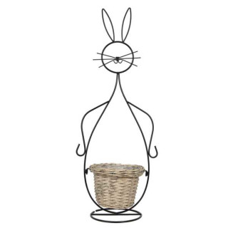 5Y0822 Bumentopf Pflanztopf Pflanz-Korb Hase Osterhase 20*31*83 cm Clayre & Eef