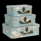 Clayre & Eef - 3er Set Deko-Koffer Schachtel Box...