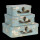 Clayre & Eef - 3er Set Deko-Koffer Schachtel Box Aufbewahrung 30 21 9/25 18 9/ - 20 16 8 cm