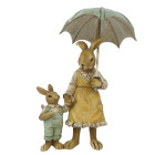 6PR3266 Oster-Hase-Häsin mit Kind und Regenschirm...