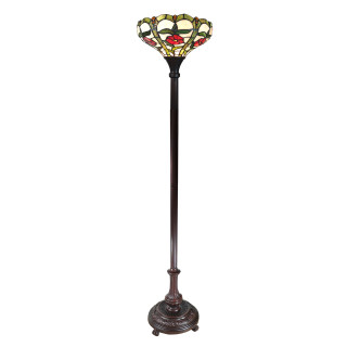 5LL-6025 Tiffany-Steh-Lampe Boden-Lampe Ø 31*186 cm E27/max 1*60W Clayre & Eef