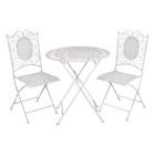 5Y0128 3er Set Terrassen-Tisch mit 2 Garten-Stühlen...